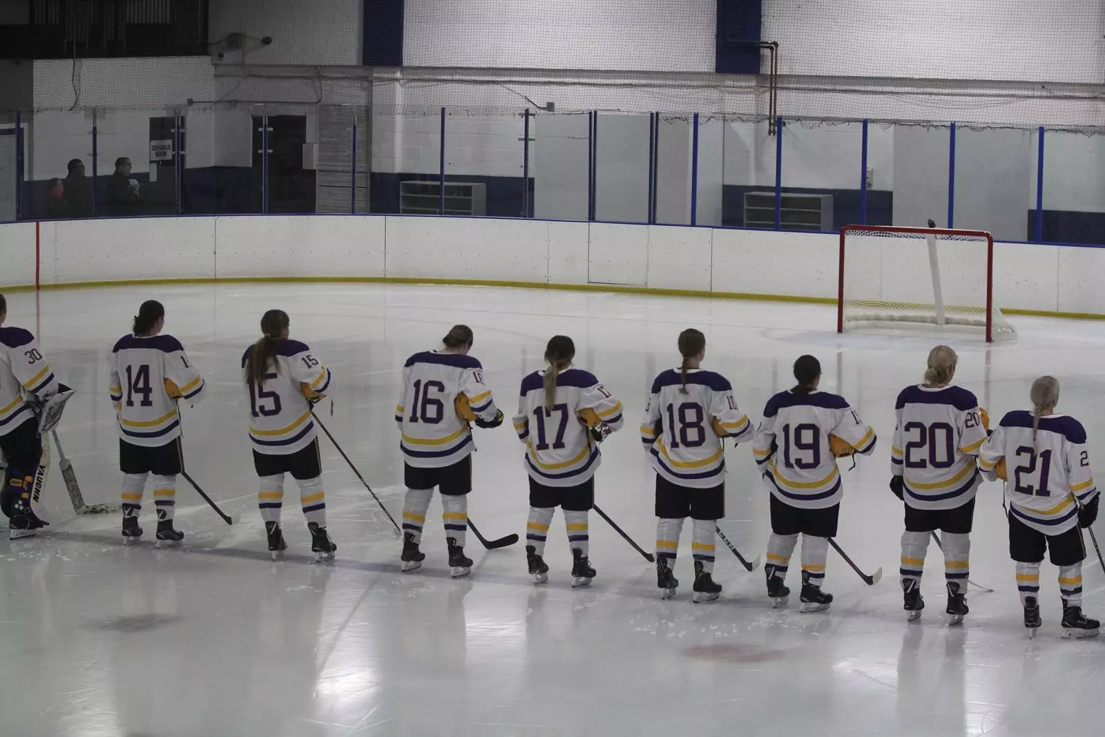 Wildcat team on blue line