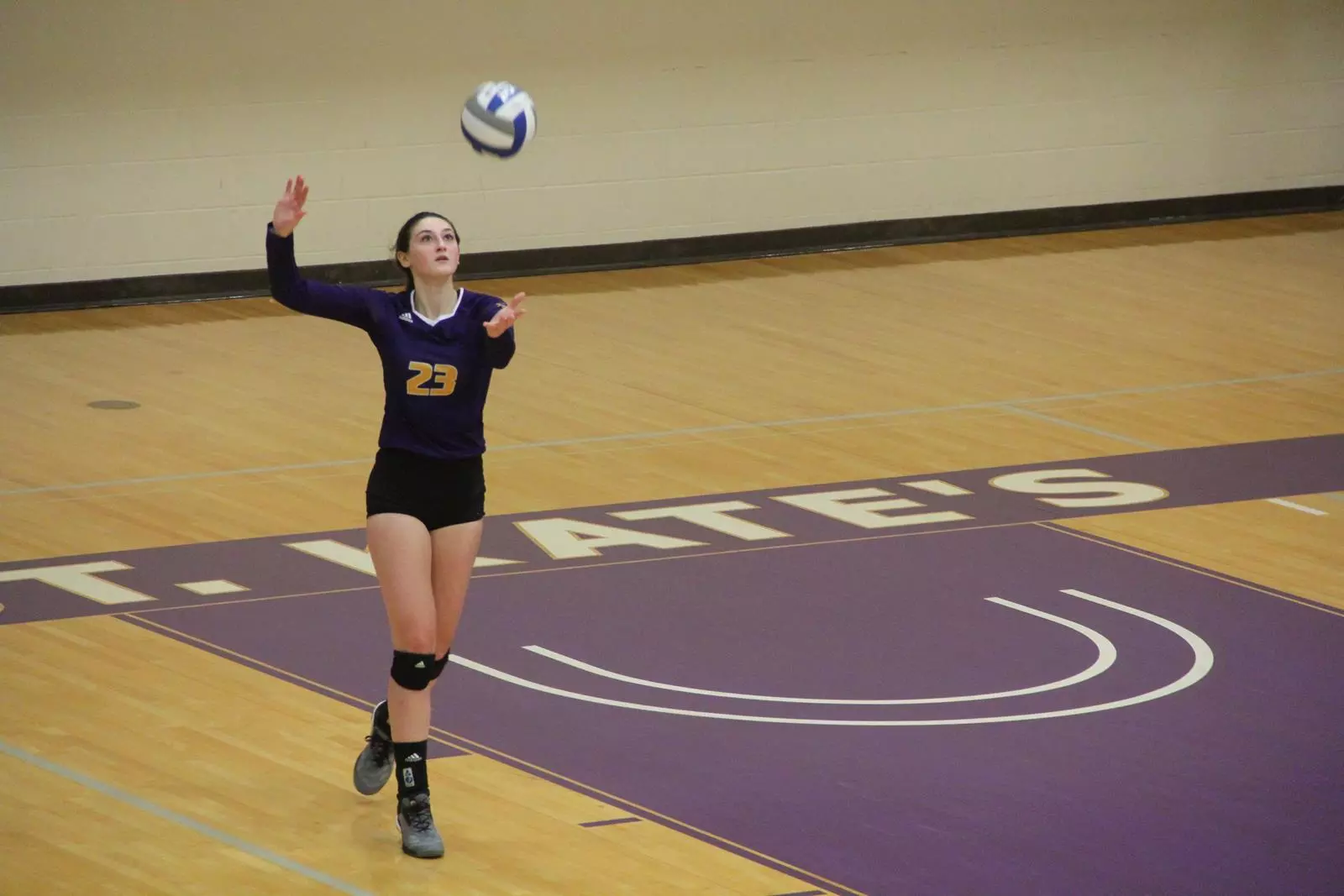 Erin Cutts Serving at St. Kate