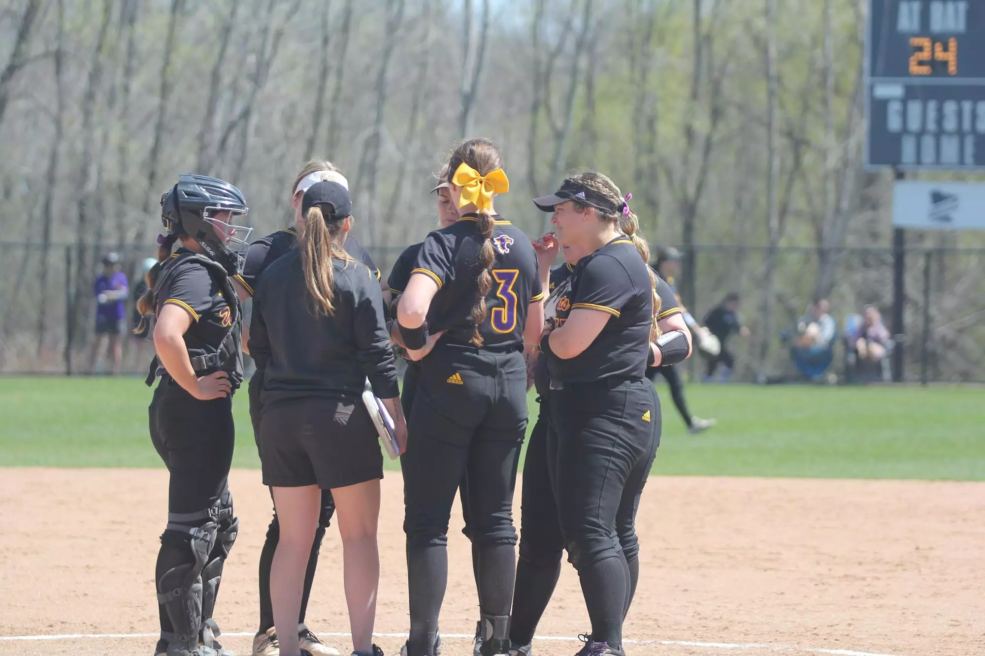 Softball team in the circle