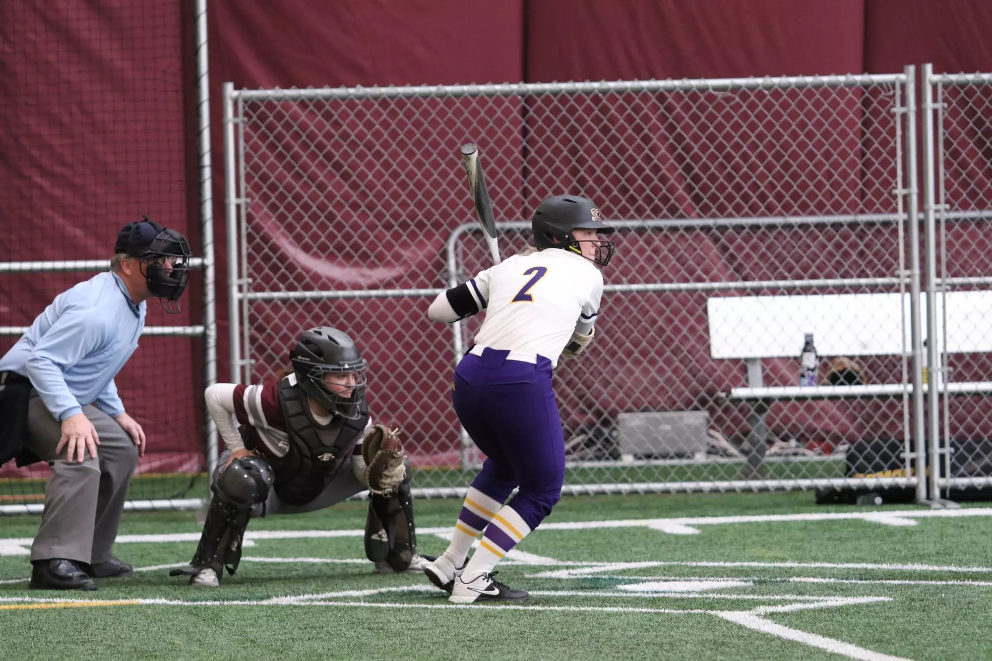 Taylor Brunn at bat against Augsburg