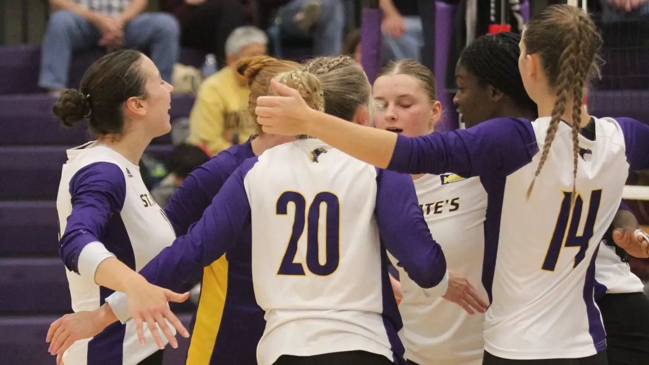 volleyball team huddle