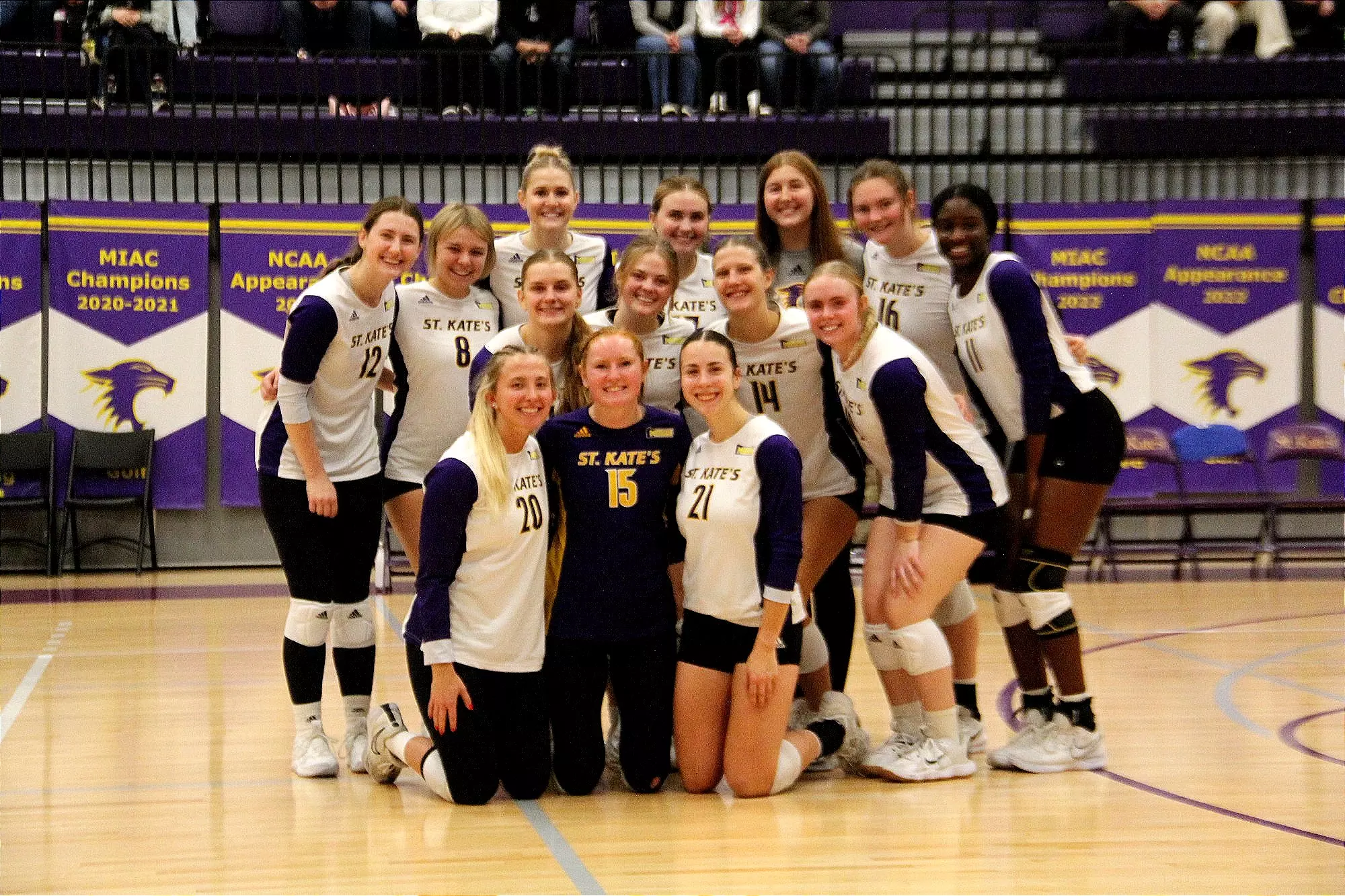 2024 Volleyball team on senior night