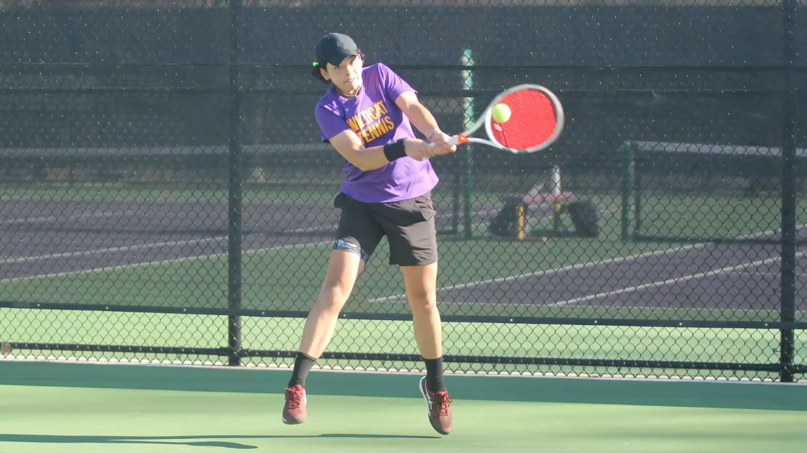 Sofia Walker hitting tennis ball