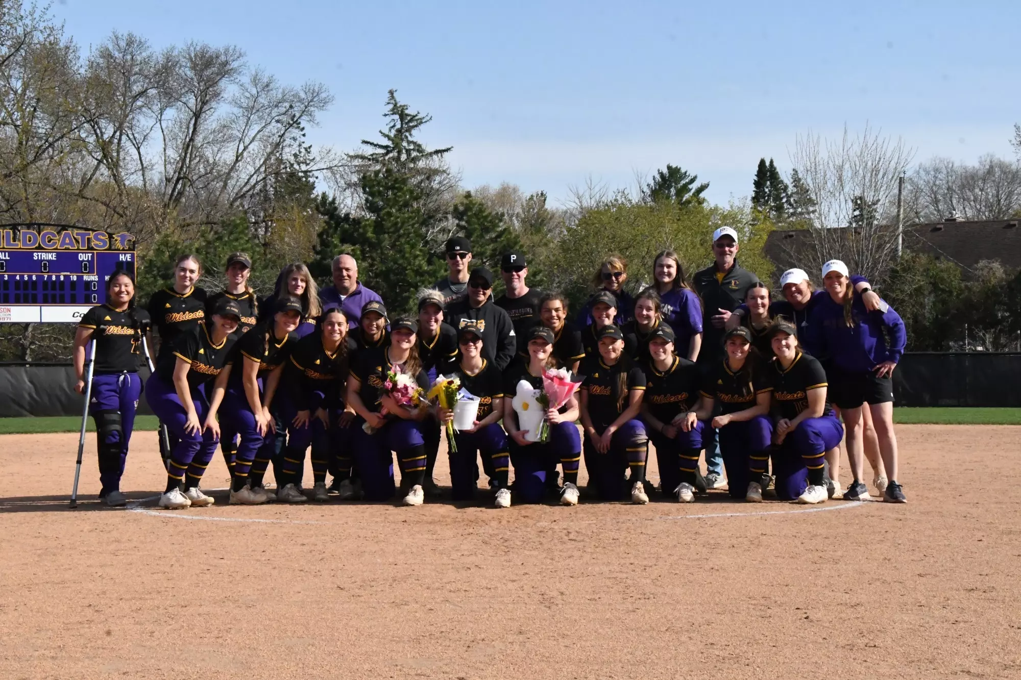 Softball Team on senior day 2024