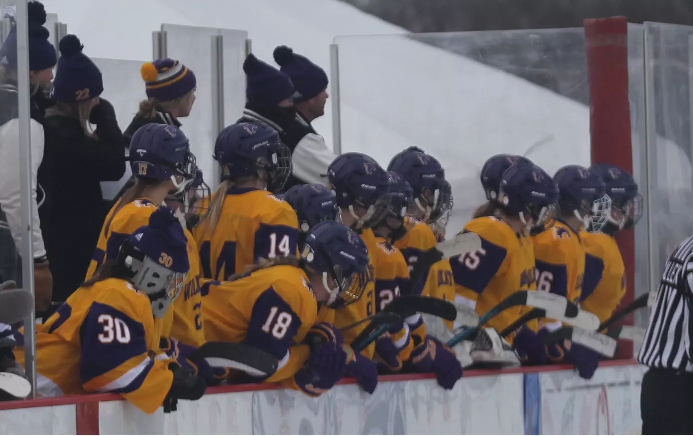 hockey team at outdoor game