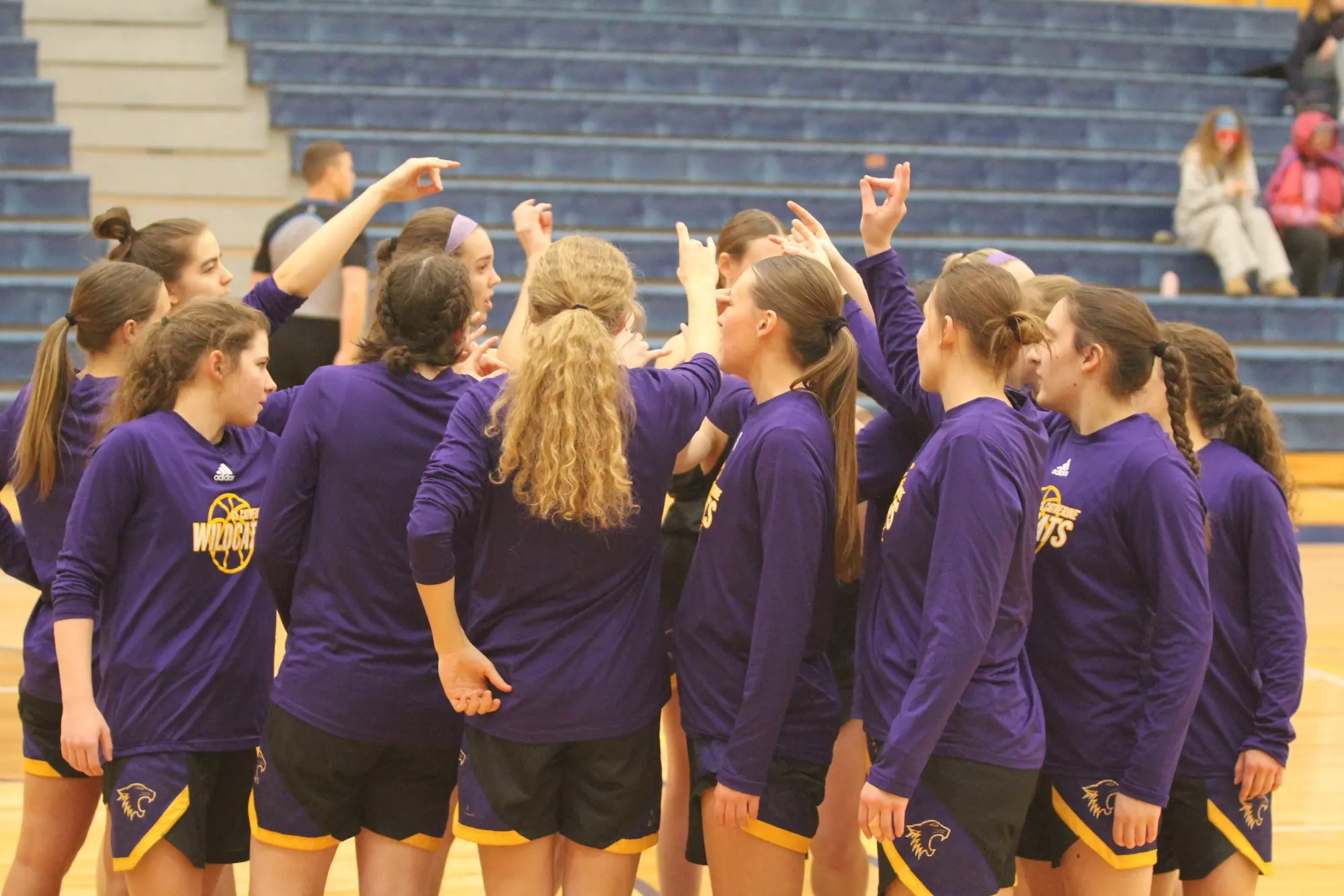 Basketball Team Huddle