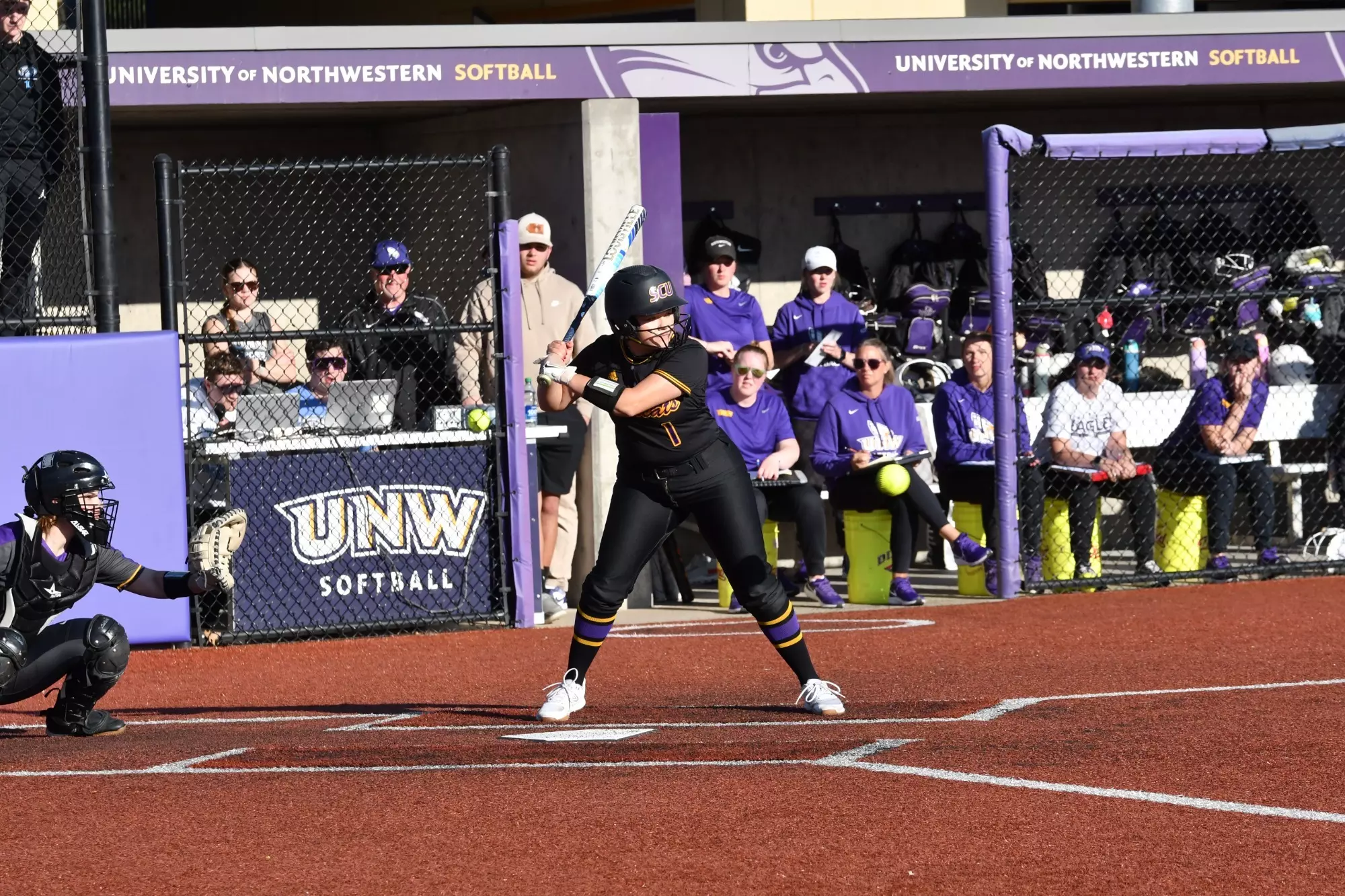 Annie Cook at bat