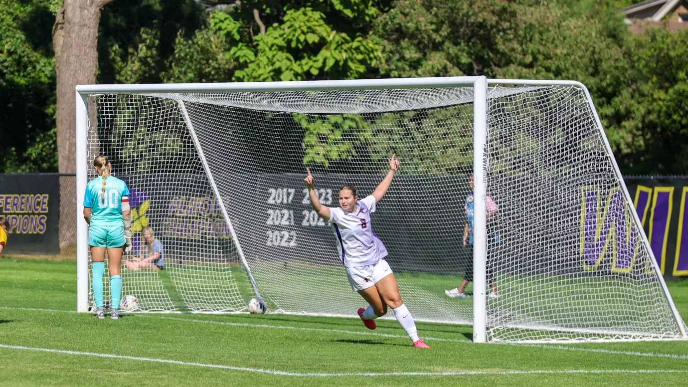 Bella Meier celebrating goal scored